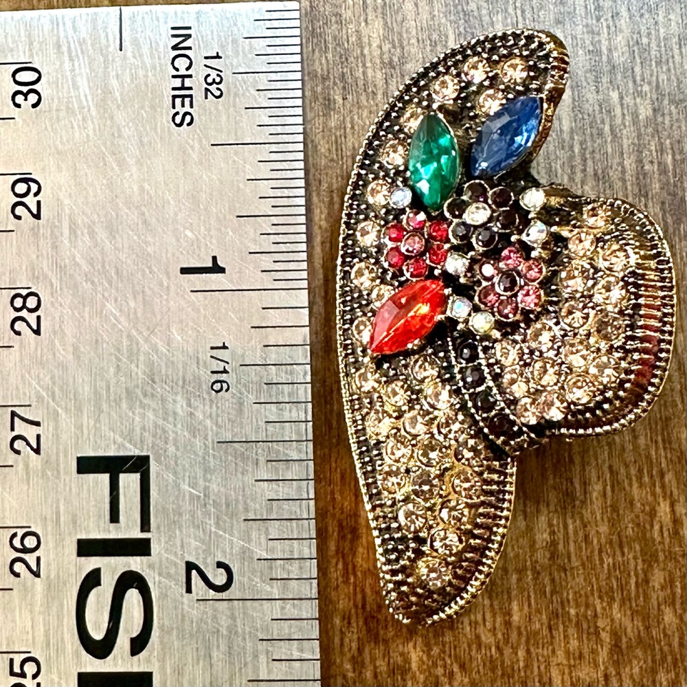 NWOT - Colorful Spring Bonnet Brooch - Picture 10 of 11